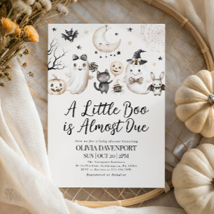 A Little Boo is Almost Due Halloween Baby Shower Invitation