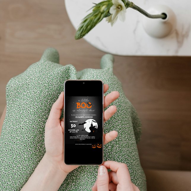 A little Boo is Almost Due Halloween Baby Shower Invitation (Creator Uploaded)