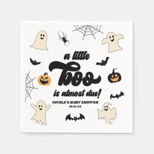 A Little Boo Is Almost Due! Halloween Baby Shower Napkin