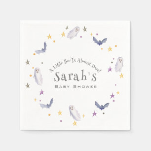 A Little Boo Is Almost Due Halloween Baby Shower Napkin