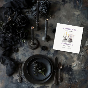 A Little Boo Is Almost Due Halloween Baby Shower Napkin