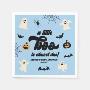 A Little Boo Is Almost Due! Halloween Baby Shower Napkin