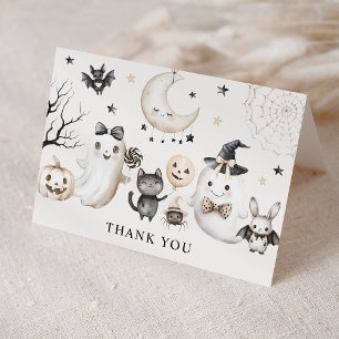 A Little Boo is Almost Due Halloween Baby Shower Thank You Card