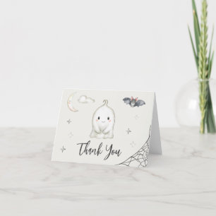 A Little BOO is almost Due! Halloween Baby Shower Thank You Card