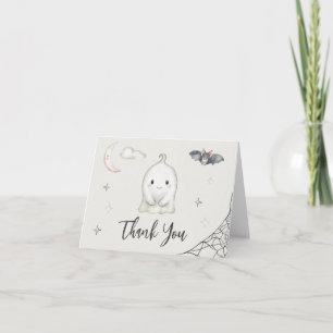 A Little BOO is almost Due! Halloween Baby Shower Thank You Card