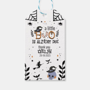 a little boo is almost due Halloween  Gift Tags