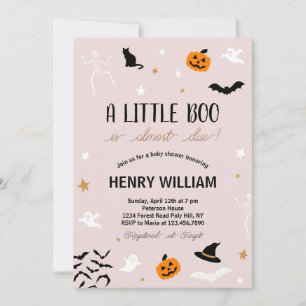 A Little Boo Is Almost Due! Spooky Fun Baby Shower Invitation