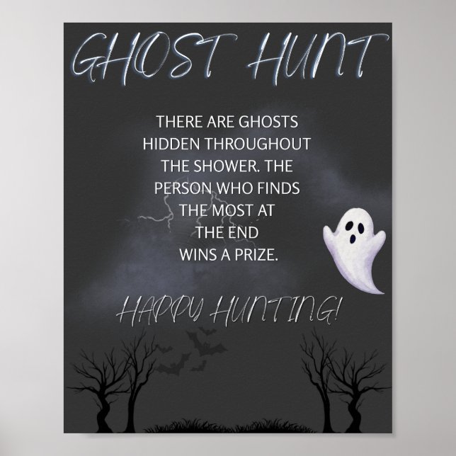 A little boo is due Ghost Hunt sign (Front)