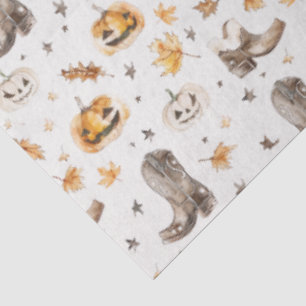 A Little Boo Is Due Western Baby Shower Tissue Paper