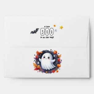 "A Little Boo is on the Way" Halloween Baby Shower Envelope