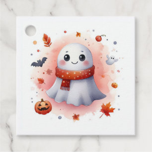 "A Little Boo is on the Way" Halloween Baby Shower Favour Tags