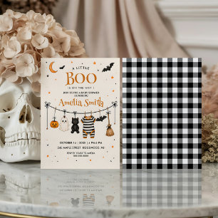 A Little Boo Is On the Way Hlloween Baby Shower Invitation