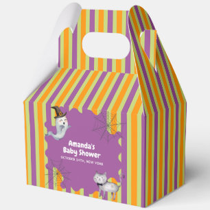 A Little Boo Modern Ghost Cat Baby Shower Favour Box
