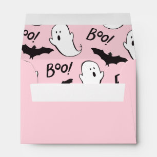 A Little Boo Pink Halloween Baby Shower Envelopes