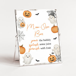 A Little Boo Pumpkin Halloween Mum-Osa Bar Sign