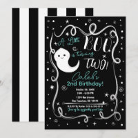 A Little Boo Turning 2 TWO Cute Halloween Ghost 