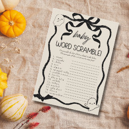 A Little Boo Word Scramble baby game card
