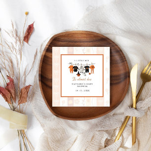A little bue Halloween is almost due baby shower Napkin