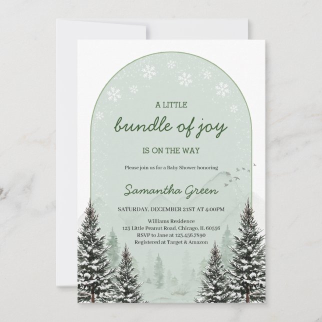 A Little Bundle of Joy Baby Shower Invitation (Front)