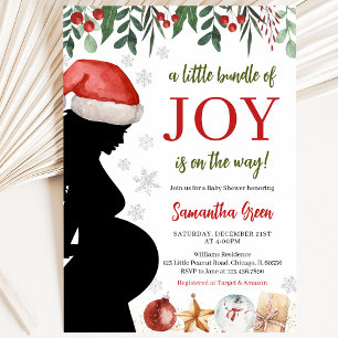 A Little Bundle of Joy Christmas Baby Shower Invitation