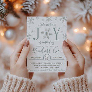 A Little Bundle of Joy is on the Way Baby Shower Invitation