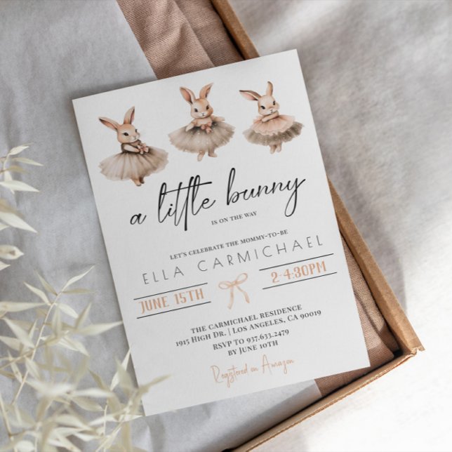 A Little Bunny Baby Shower Invitation (Creator Uploaded)