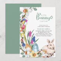 A Little Bunny Daffodils and Tulips Baby Shower