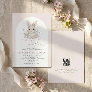 A Little Bunny Elegant Arch Baby Shower Invitation