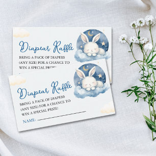 a Little Bunny is on the way Baby Shower Boy Enclosure Card