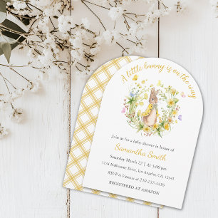 A little bunny is on the way baby shower Invite