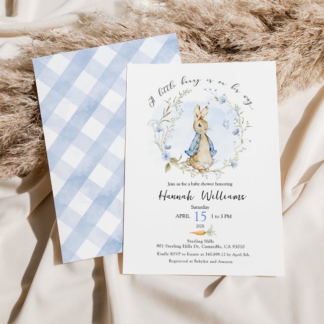A little bunny is on the way baby shower Invite (Invitation
)