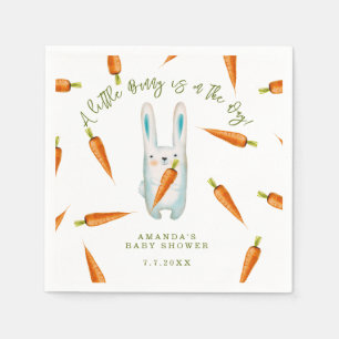 A little Bunny is on the way! Baby Shower Napkin
