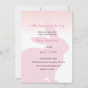 A Little Bunny is on the Way Invitation