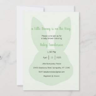 A Little Bunny is on the Way Invitation