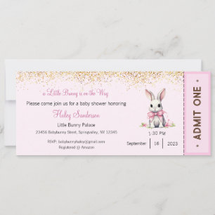 A Little Bunny is on the Way Invitation, Baby Invitation