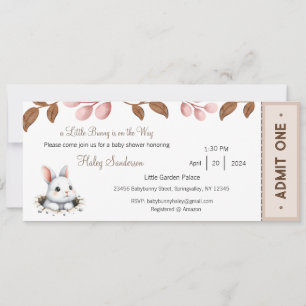 A Little Bunny is on the Way Invitation, Baby  Invitation