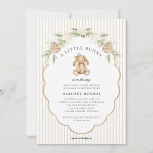 A Little Bunny Neutral Baby Shower Invitation