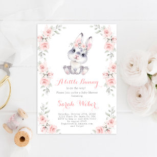 Baby shower hot sale bunny invitations