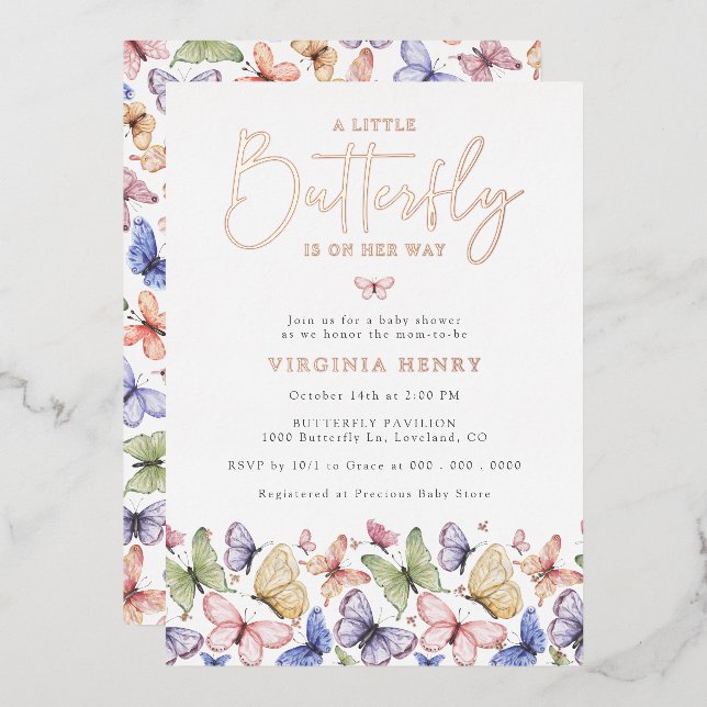 A Little Butterfly Baby Shower (Front/Back)
