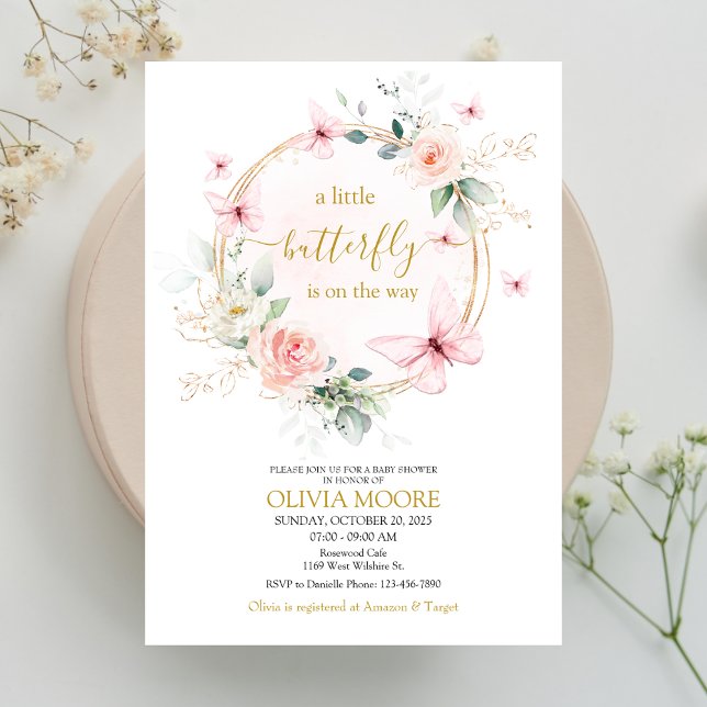 A little butterfly baby shower invitation (Creator Uploaded)