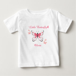 A Little Butterfly Baby Shower Pink Baby Girl  T-Shirt
