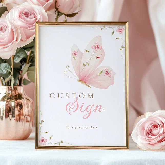 A Little Butterfly Custom Table Sign (Creator Uploaded)
