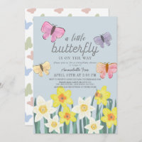 A Little Butterfly Daffodil Virtual Baby Shower