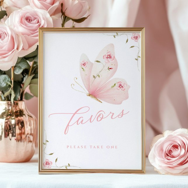 A Little Butterfly Favors Table Sign (Creator Uploaded)