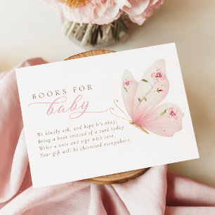 A Little Butterfly Floral Books for Baby Card