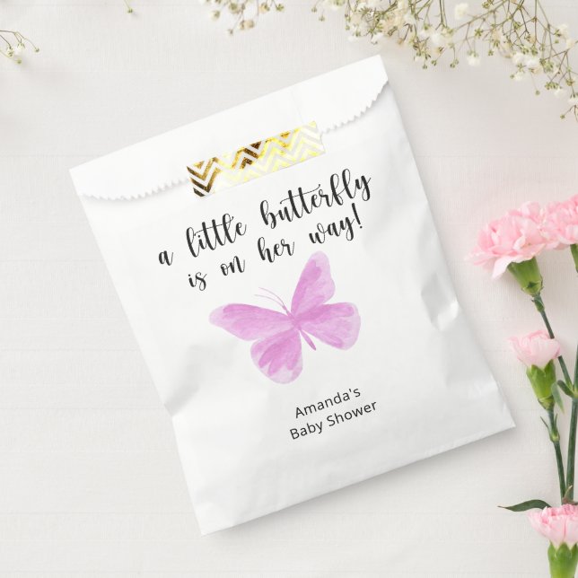 A Little Butterfly is on her way Baby Shower Favour Bag (Sealed)