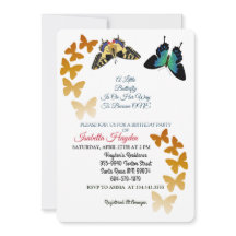 A Little Butterfly Is On Her Way Birthday Modern