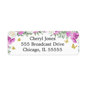 A little Butterfly is on the way Address Label Return Address Label