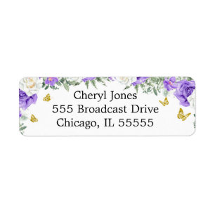 A little Butterfly is on the way Address Return Address Label