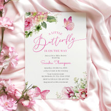 A Little Butterfly Is On The Way Baby Shower